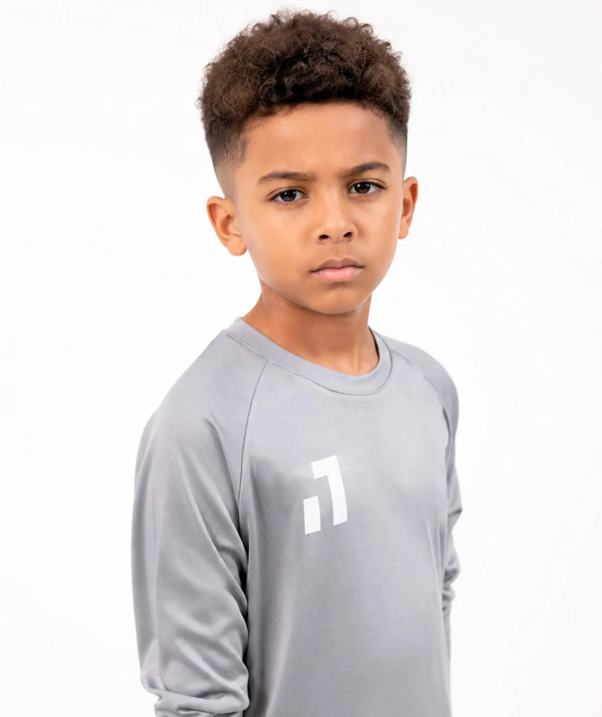 Camiseta de entrenamiento manga larga niños Grey