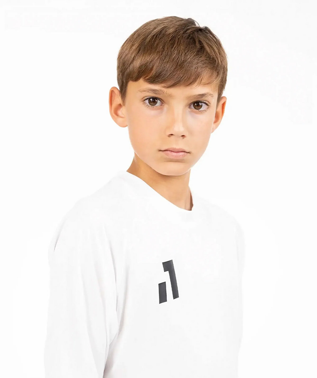 Camiseta de entrenamiento manga larga niños White
