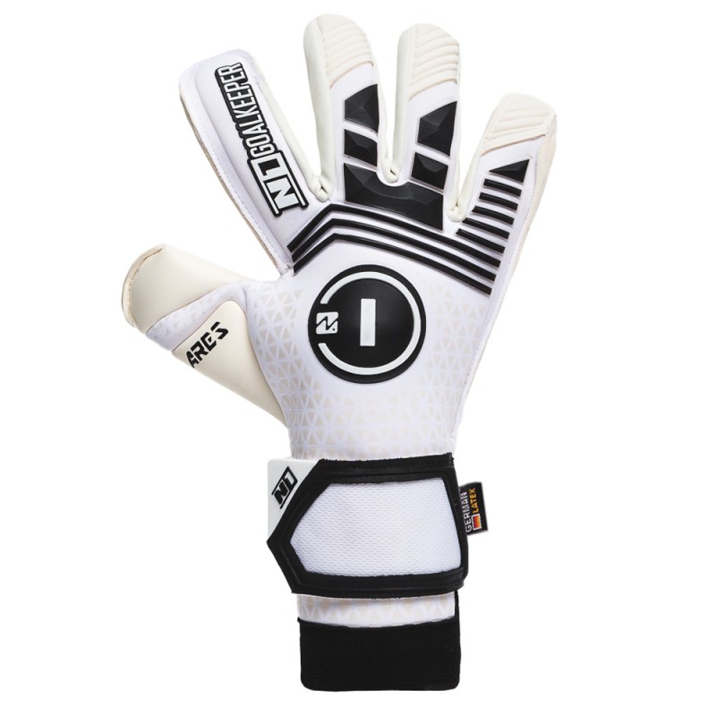 Goalkeeper Gloves Roll Finger Soccer Goalie Keeper Glove Size 10Black/White/ 