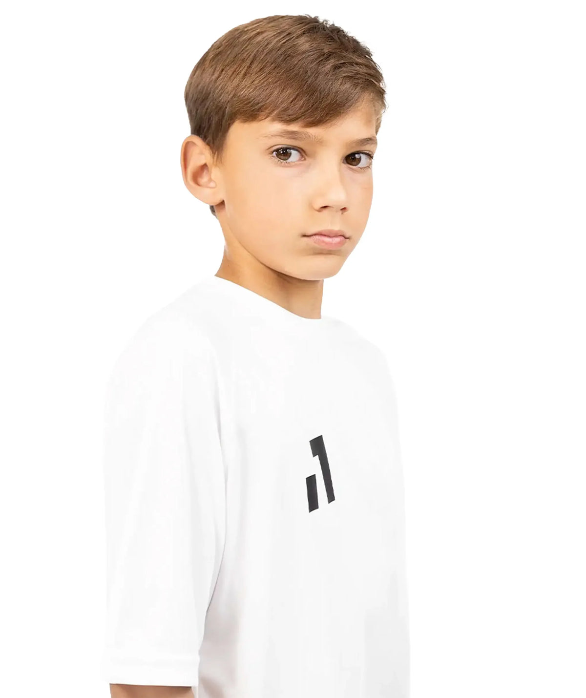 Camiseta de entrenamiento manga corta niños White